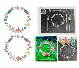 Stickdatei - Blumenkranz